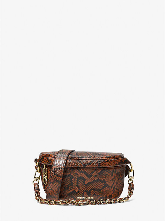 Slater Extra-Small Snake Embossed Leather Sling Pack | Michael Kors 30H3G04M0E