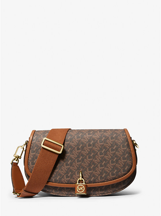 Mila Medium Empire Signature Logo Messenger Bag | Michael Kors 30H3GIMM8B