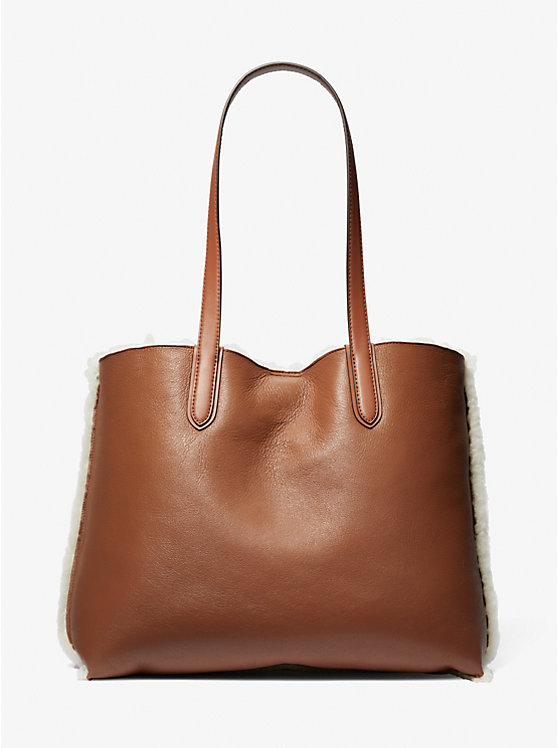 Eliza Extra-Large Leather and Shearling Reversible Tote Bag | Michael Kors 30H3GZAT4S