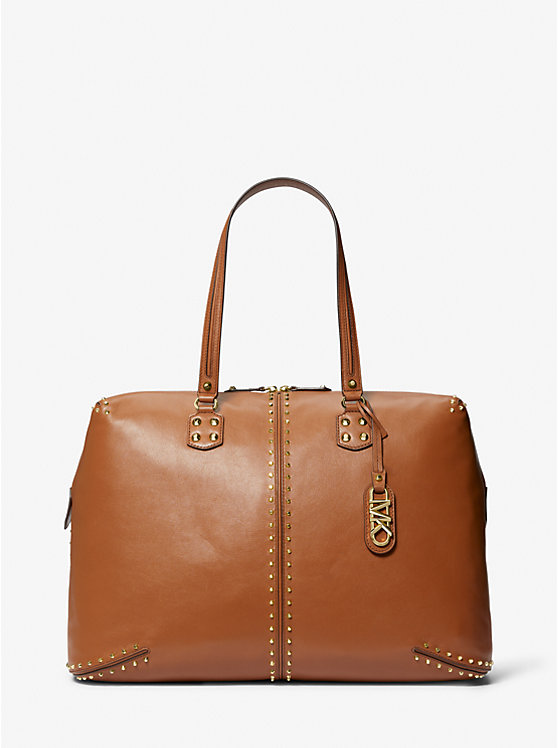 Astor Extra-Large Studded Leather Weekender Bag | Michael Kors 30S3GATU4L