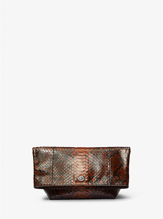 Candice Small Python Embossed Leather Folded Clutch | Michael Kors 31F3PCAC3P