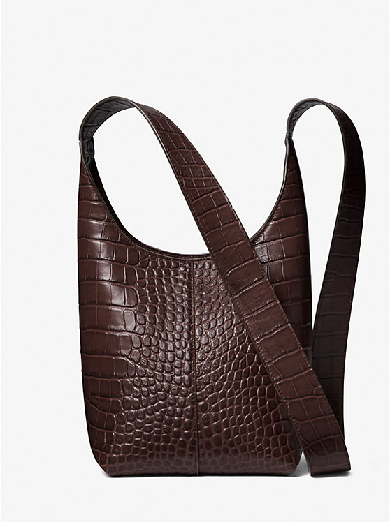 Dede Mini Crocodile Embossed Leather Hobo Bag | Michael Kors 31F3PDEH1R