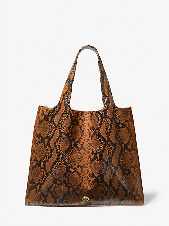 Monogramme Python Embossed Leather Tote Bag | Michael Kors 31S1ONOT4E