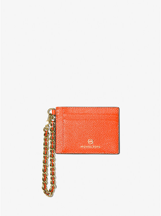 Small Pebbled Leather Chain Card Case | Michael Kors 32F2GT9D5L