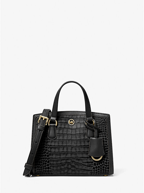 Chantal Extra-Small Crocodile Embossed Leather Messenger Bag | Michael Kors 32F3G7CC0L