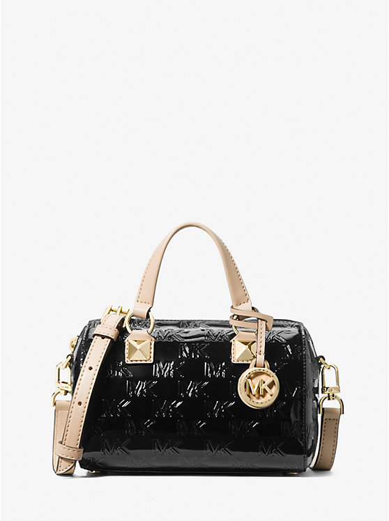 Grayson Small Logo Embossed Patent Duffel Crossbody Bag | Michael Kors 32H3GGYC1O