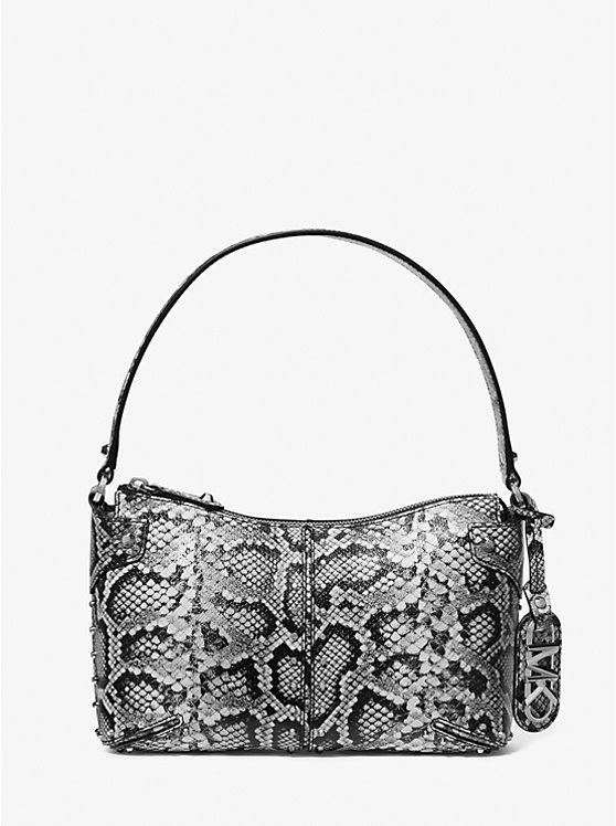 Astor Large Studded Snake Embossed Leather Shoulder Bag | Michael Kors 32H3SATU3E