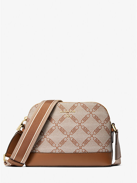 Jet Set Large Empire Logo Jacquard Dome Crossbody Bag | Michael Kors 32S3GT9C3J