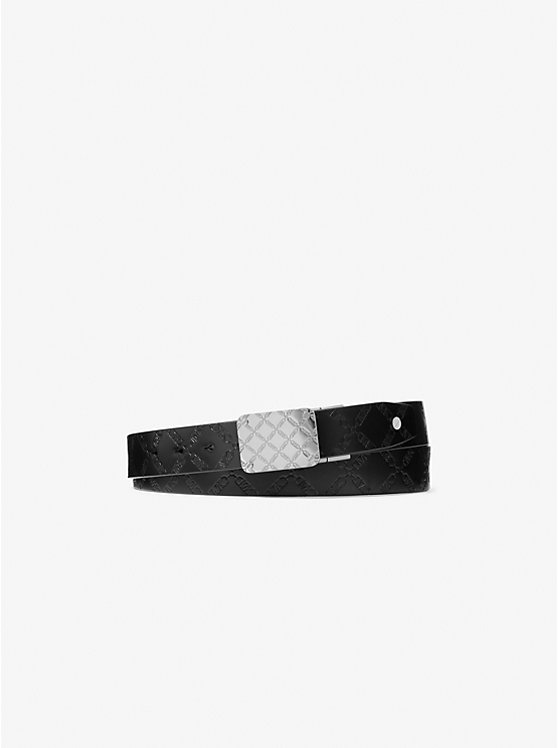 Reversible Empire Logo Embossed Leather Belt | Michael Kors 39F3LBLY2U