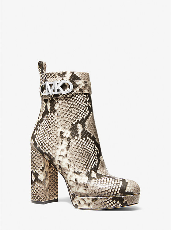 Parker Snake Embossed Faux Leather Platform Boot | Michael Kors 40F2PKME1E