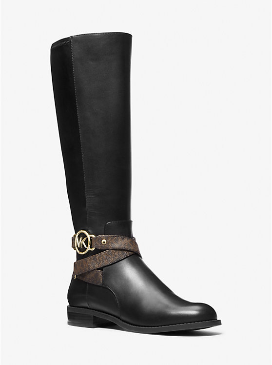 Rory Leather and Logo Boot | Michael Kors 40F2ROFB8L