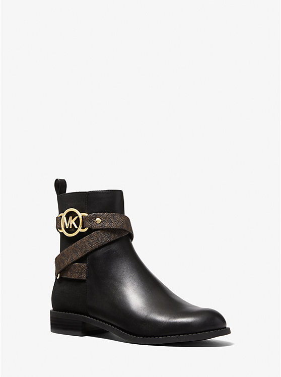 Rory Logo and Leather Ankle Boot | Michael Kors 40F2ROFE5L