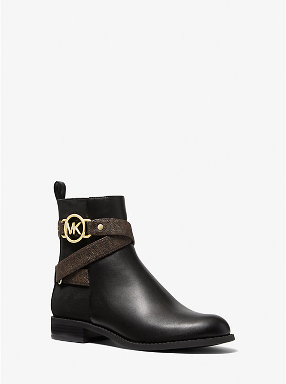 Rory Faux Leather and Stretch Knit Ankle Boot | Michael Kors 40F2ROFE6L