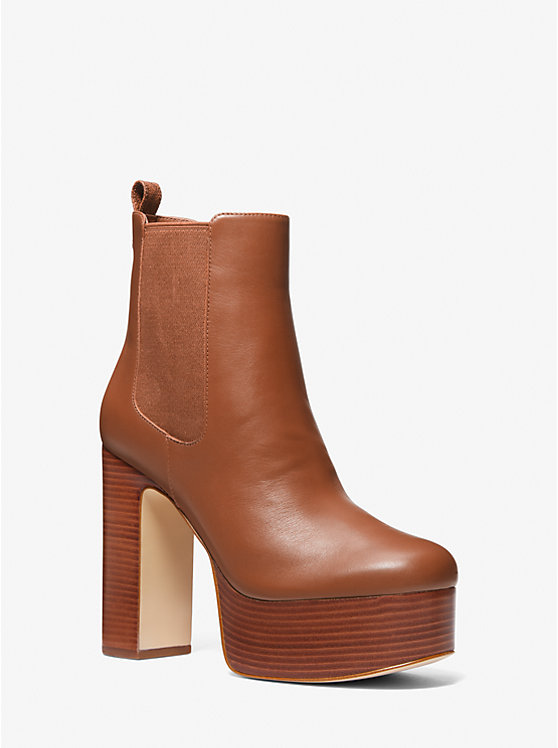 Natasha Leather Platform Boot | Michael Kors 40F3NAME5L