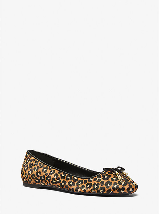 Nori Leopard Print Calf Hair Ballet Flat | Michael Kors 40F3NRFP1H