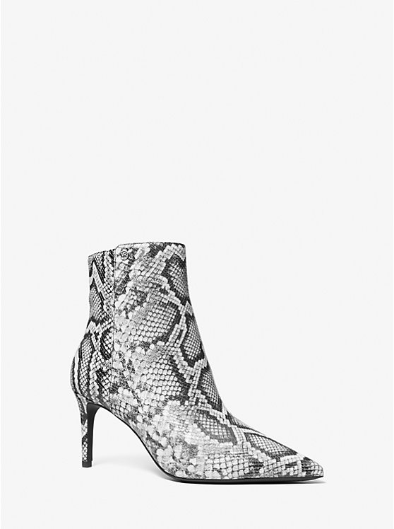 Alina Flex Snake Embossed Leather Ankle Boot | Michael Kors 40H3HNME5E