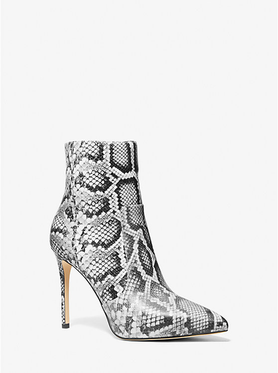 Rue Snake Embossed Leather Ankle Boot | Michael Kors 40H3RUHE5E