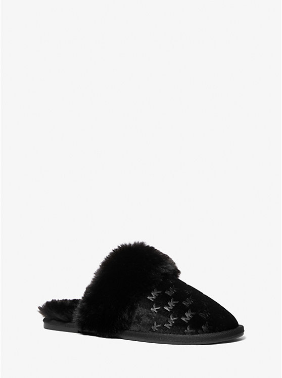 Tula Logo Embossed Velvet Slipper | Michael Kors 40H3TUFA2D
