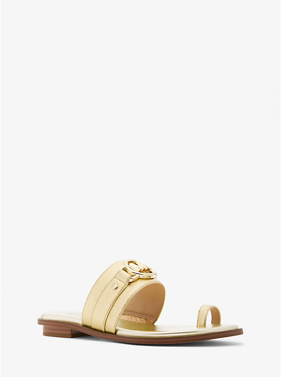 Rory Metallic Leather Sandal | Michael Kors 40R3ROFA1M