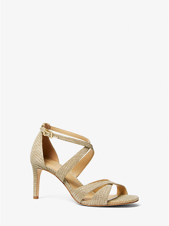 Kinsley Glitter Chain-Mesh Sandal | Michael Kors 40S3KSMS1D