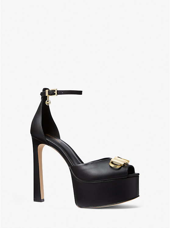 Martina Leather Peep-Toe Platform Pump | Michael Kors 40S3MTHP2L