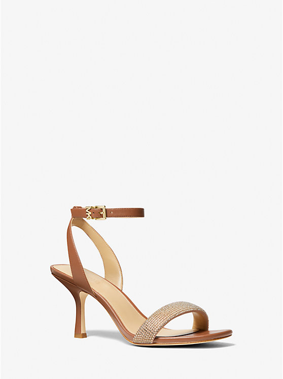 Carrie Embellished Leather Sandal | Michael Kors 40T2CEMS1L
