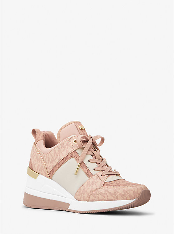 Georgie Color-Block Logo and Leather Trainer | Michael Kors 43F1GEFS2B