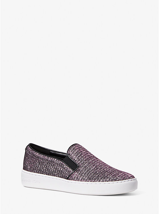 Keaton Glitter Chain Mesh Slip-On Sneaker | Michael Kors 43R2KTFS1D