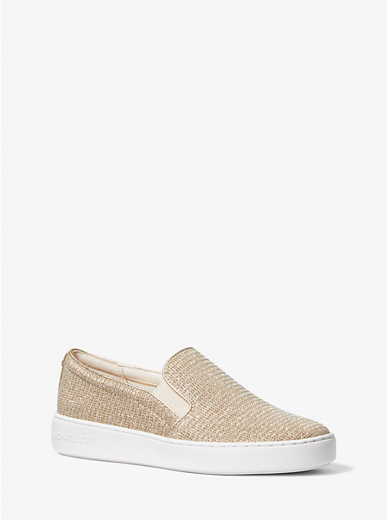 Keaton Glitter Chain Mesh Slip-On Sneaker | Michael Kors 43R2KTFS2D