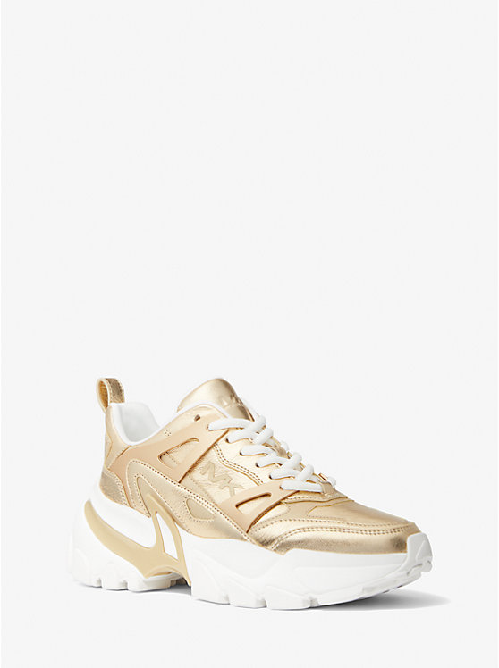 Nick Metallic Leather Trainer | Michael Kors 43R2NIFS1M