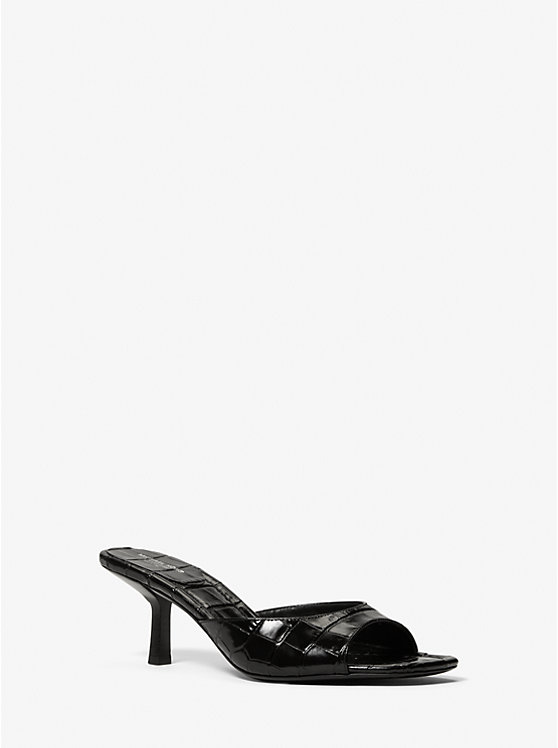 Anita Crocodile Embossed Leather Sandal | Michael Kors 46S2ARMA1C