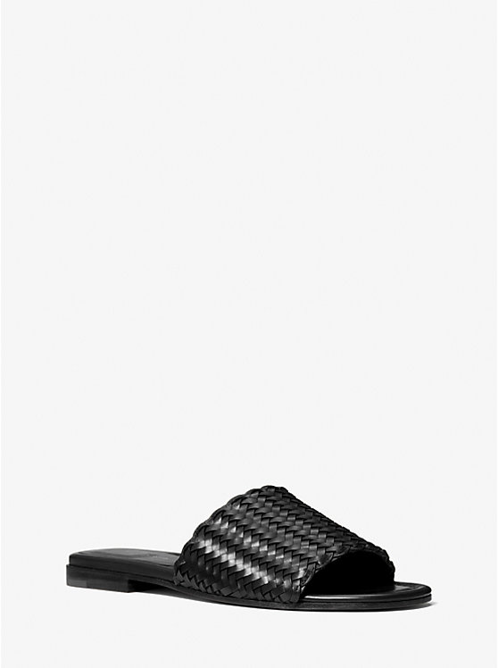McGraw Woven Leather Slide Sandal | Michael Kors 46S2GRFA1L