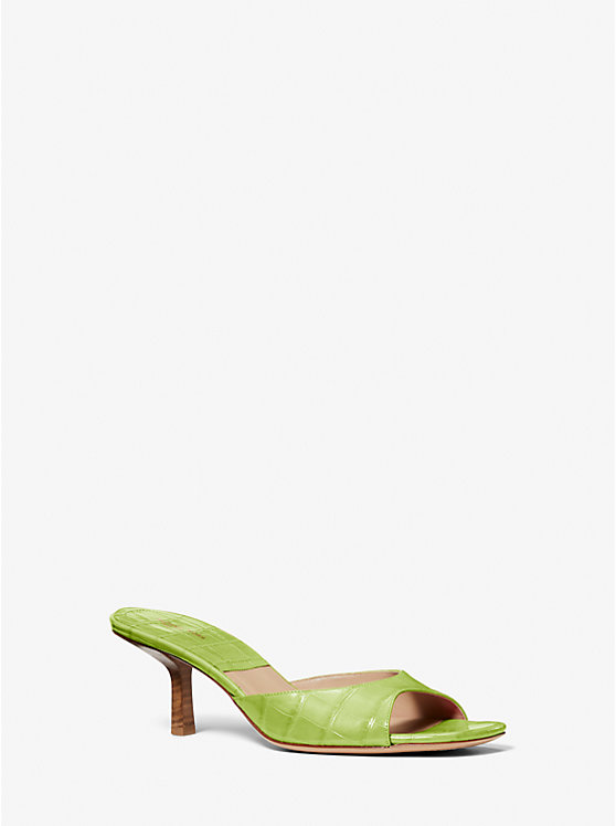 Anita Crocodile Embossed Leather Sandal | Michael Kors 46S3ARMP6C