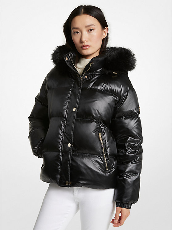 Faux Fur Trim Puffer Jacket | Michael Kors 77C6143M82