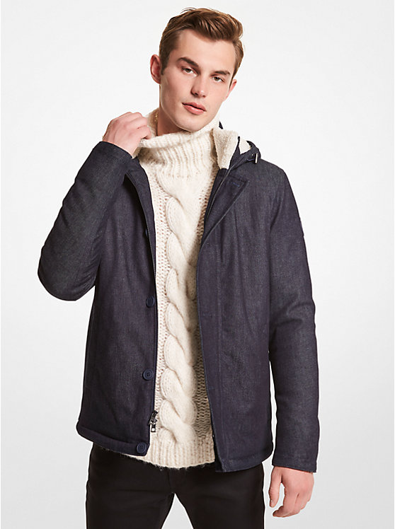 Sherpa-Trim Denim Parka | Michael Kors CF2202M81A