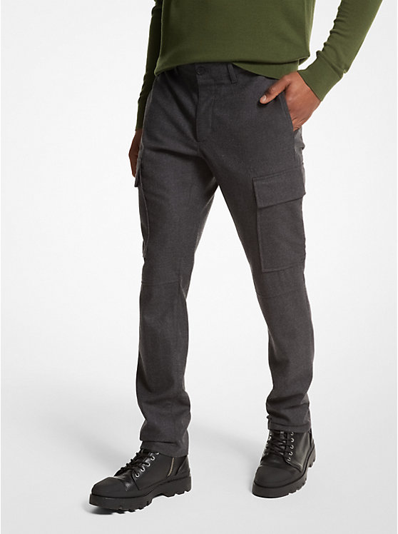 Stretch Wool Flannel Cargo Pants | Michael Kors CF3302G37F
