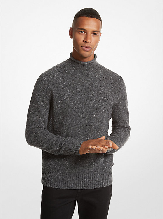 Recycled Wool Blend Roll-Neck Sweater | Michael Kors CF3608N322