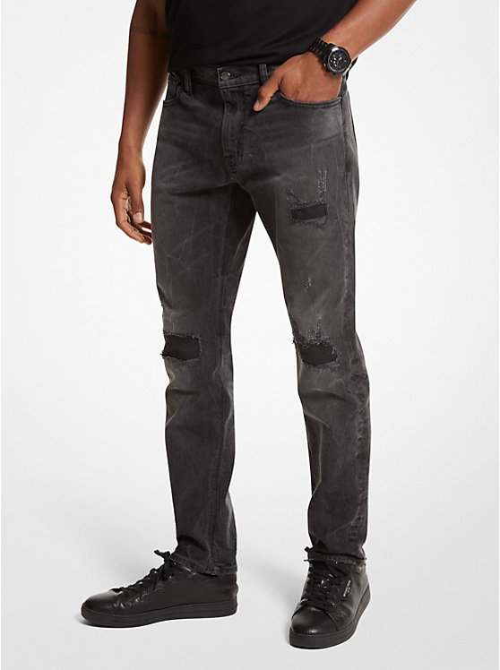 Parker Distressed Stretch-Denim Jeans | Michael Kors CF390081ZC