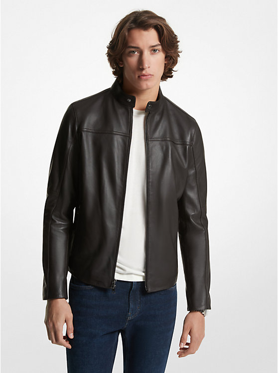 Leather Racer Jacket | Michael Kors CF98CF17KS