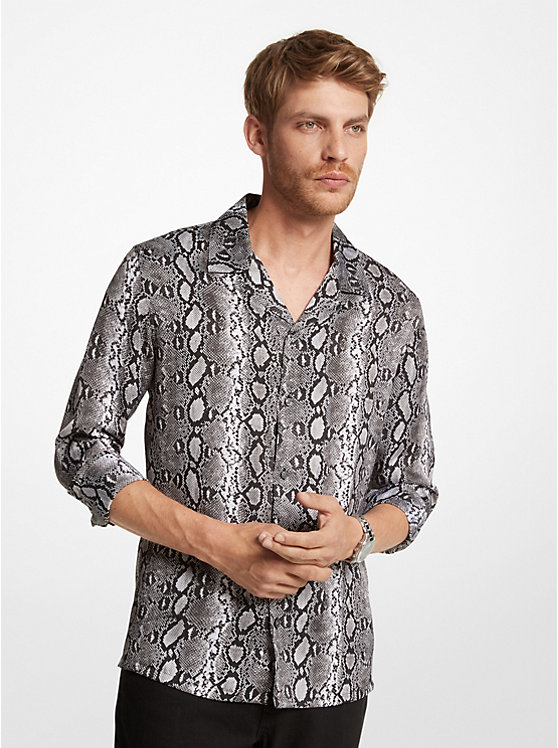 Python Printed Woven Shirt | Michael Kors CH3406OAJS
