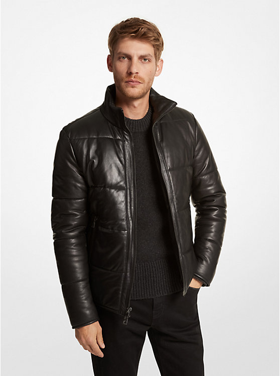 Quilted Leather Puffer Jacket | Michael Kors CH3801B7KS