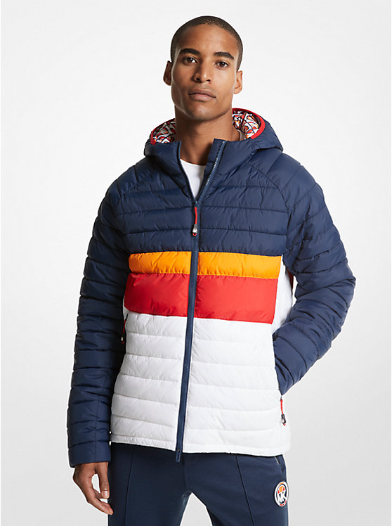 MK x ellesse Breckenridge Color-Blocked Quilted Nylon Puffer Jacket | Michael Kors CR320555KE