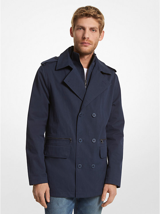 Cotton Blend Twill Peacoat | Michael Kors CS3205S8Q7