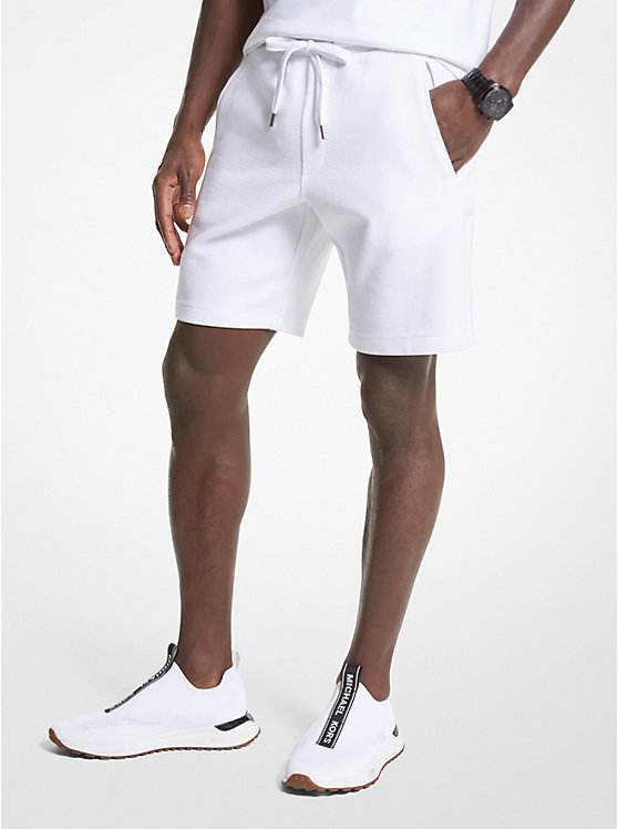 Ribbed Cotton Blend Shorts | Michael Kors CS351FH8DK