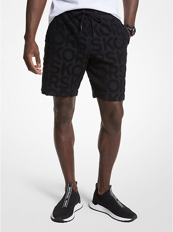 Logo Terry Cotton Blend Shorts | Michael Kors CS351GJ7CE
