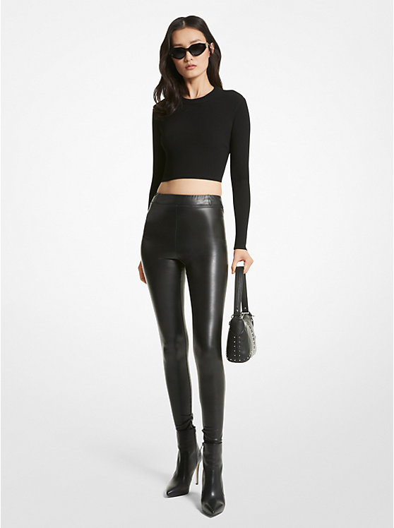 Stretch Faux Leather Leggings | Michael Kors MB9304Y2S8