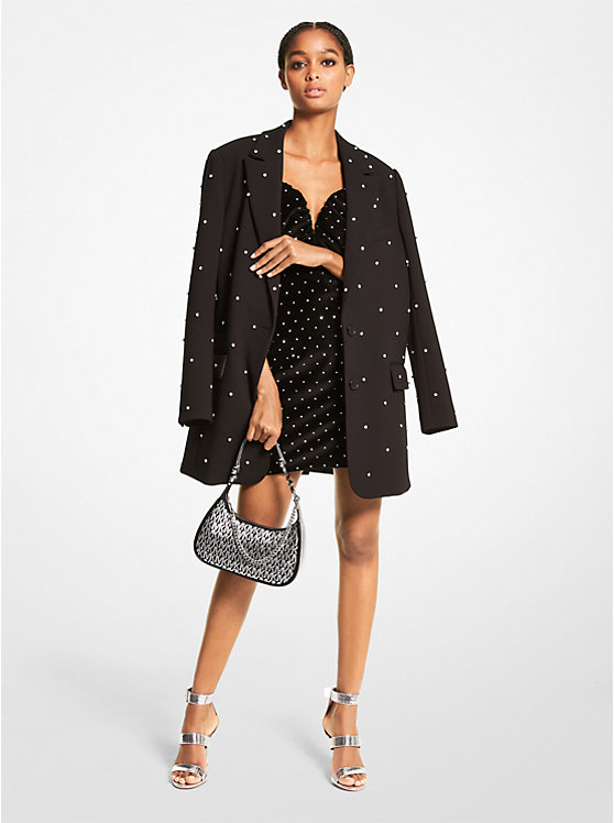 Embellished Crepe Blazer | Michael Kors MF2207WBKN