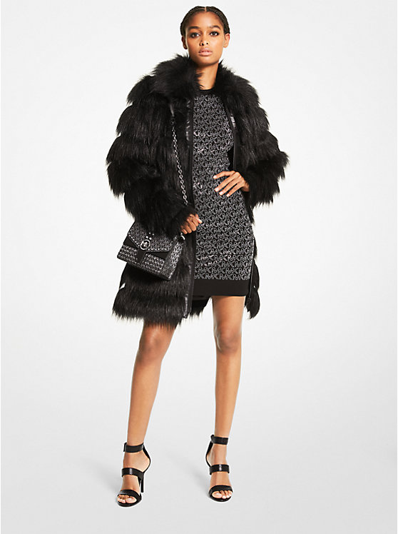 Faux Fur Layered Coat | Michael Kors MF2207X6NH