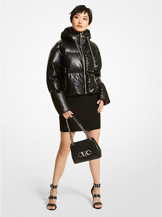 Quilted Faux Leather Puffer Jacket | Michael Kors MF2209H5TR