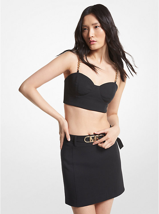 Stretch Crepe Bustier Top | Michael Kors MF340JZ3GZ